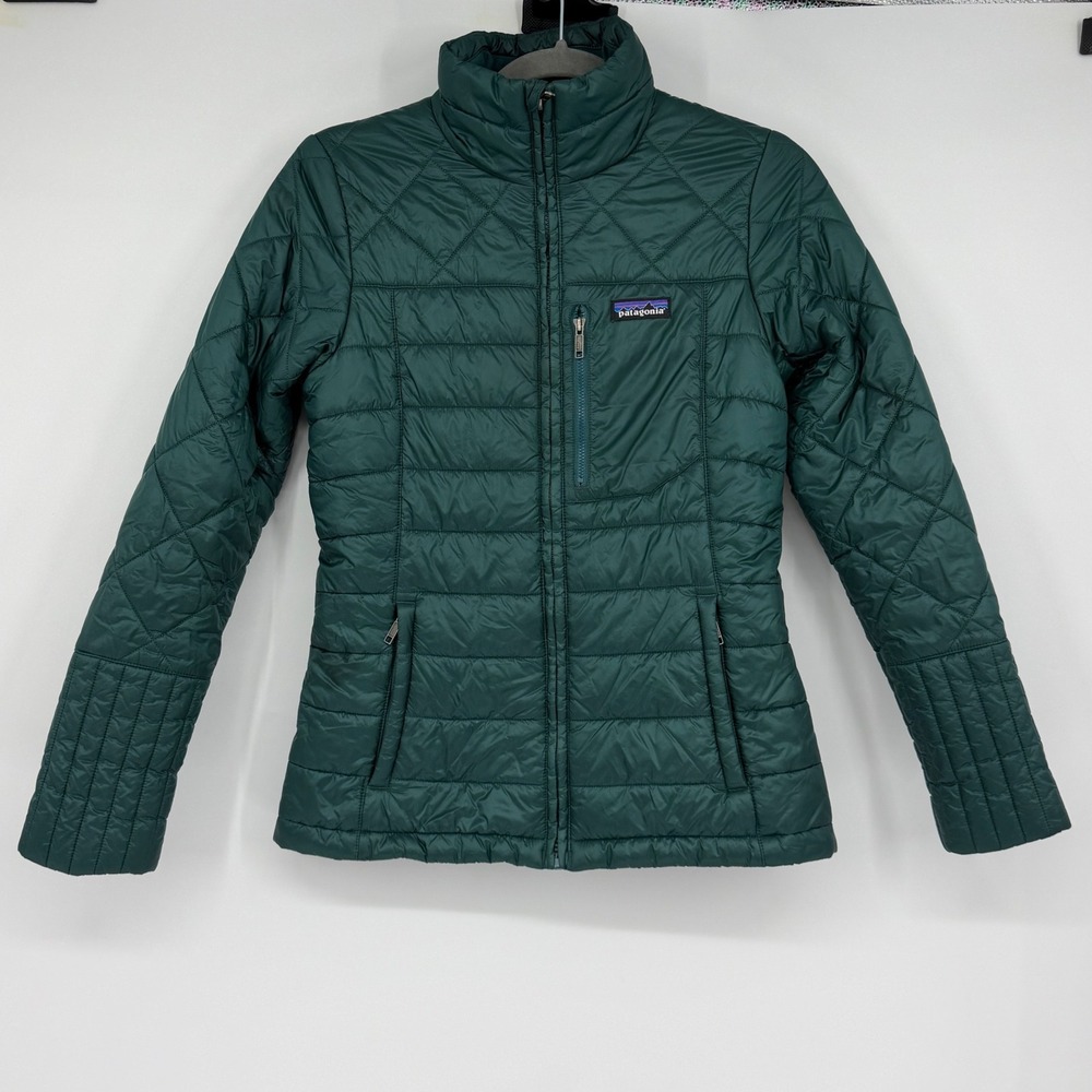 Patagonia Radalie Jacket Women XS Green Quilted Insulated Full Zip 27690